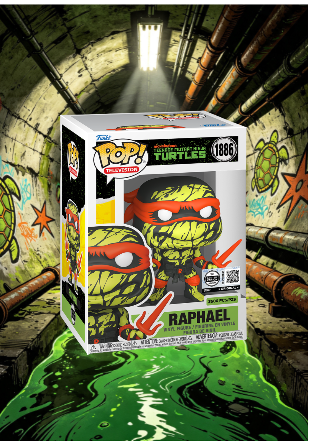 Funko Pop! Raphael (Deco) with Pop! Protector #1886 Limited Edition Royality.